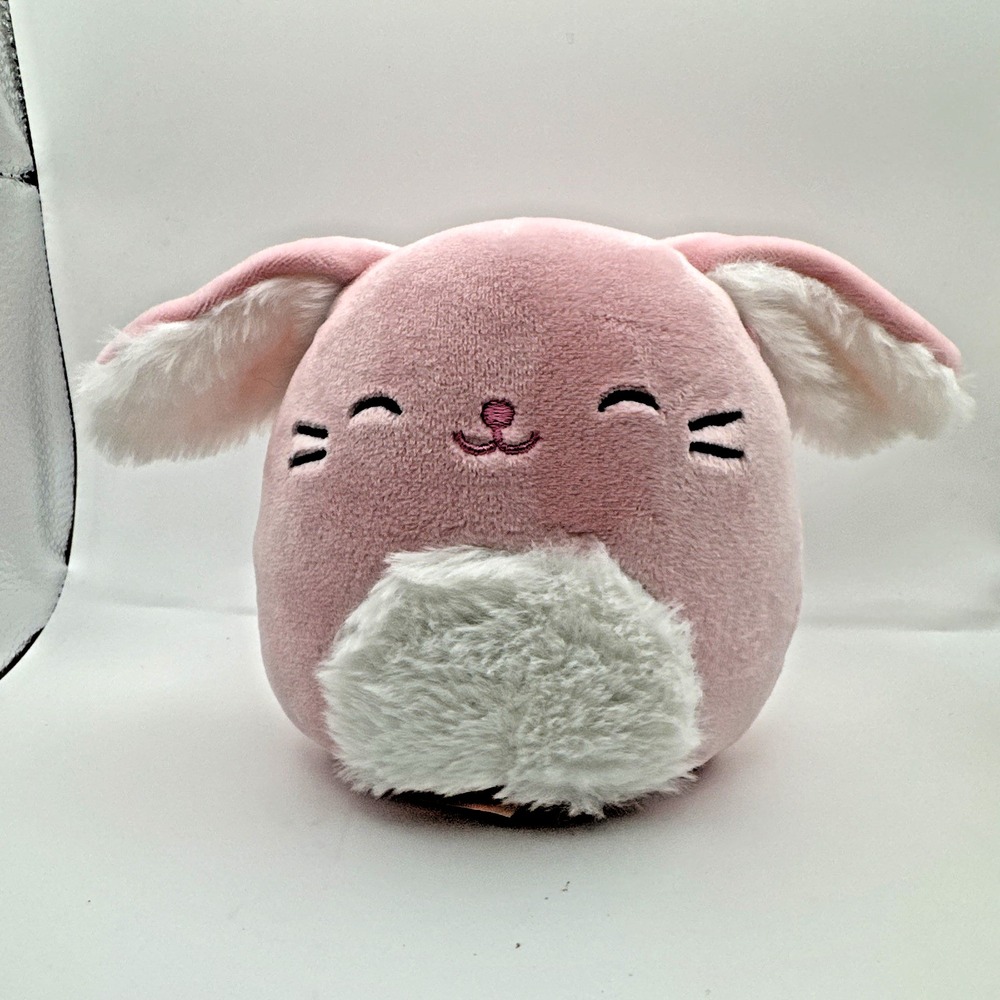Squishmallow 5" Bop the Bunny Plush Rabbit Pink Fuzzy Belly‎ Ears Stuffed Animal